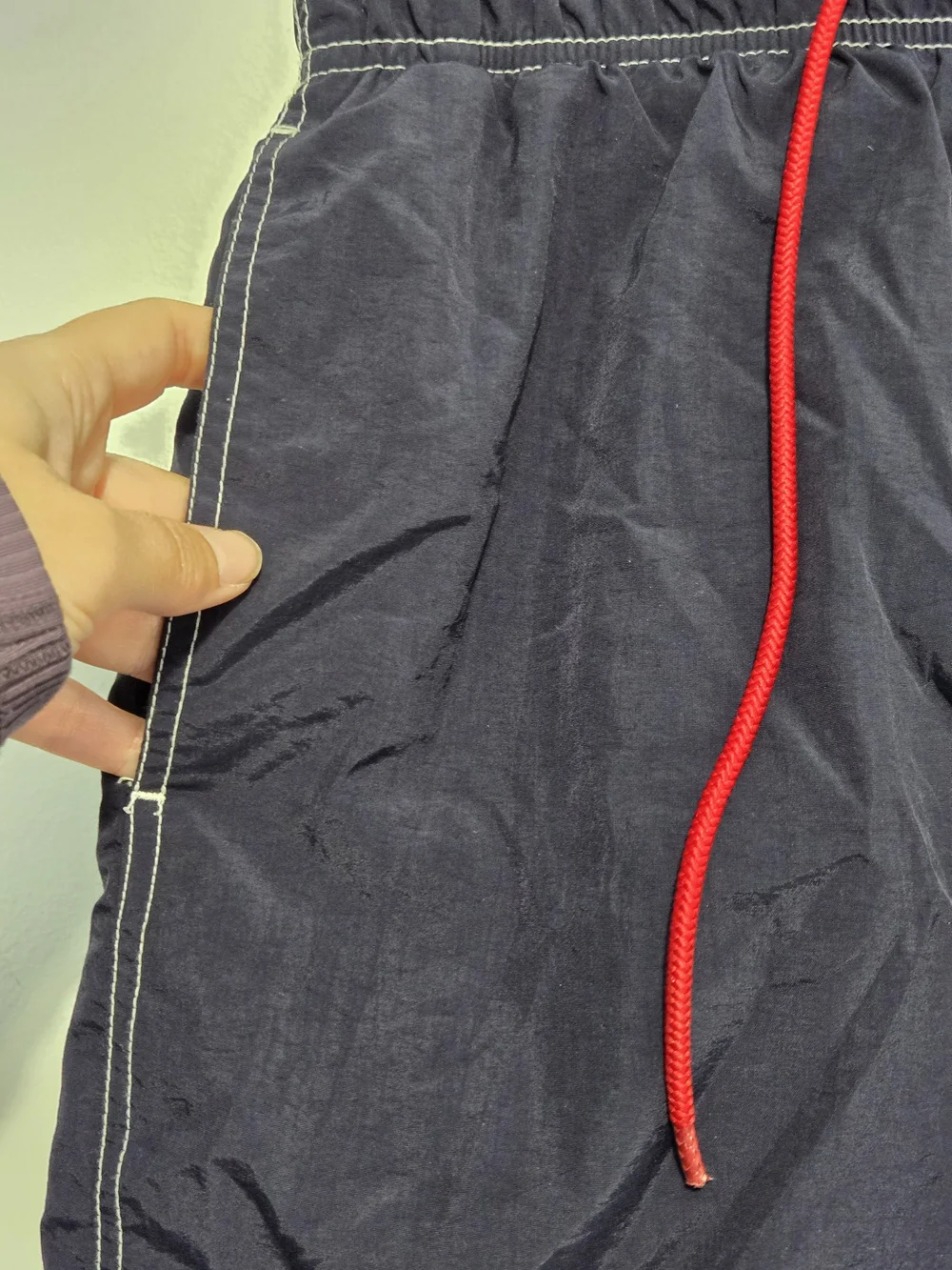 Tommy Hilfiger Men's‎ Swim Trunks Large Navy Red Drawstring Board Shorts